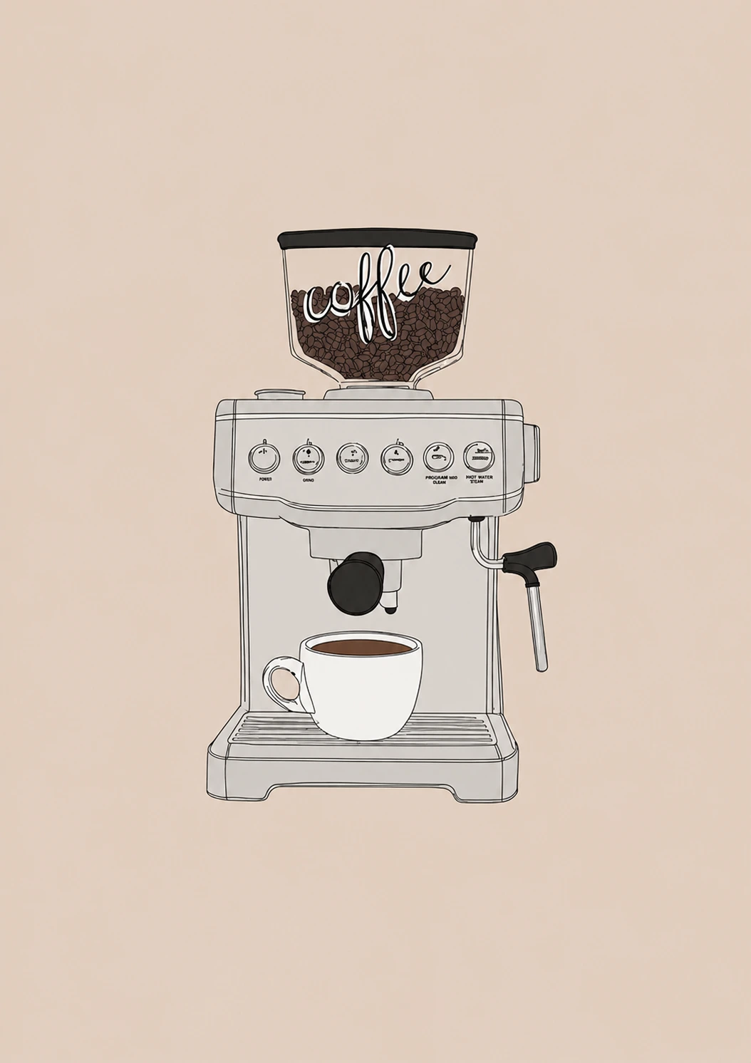 Espresson machine coffee poster