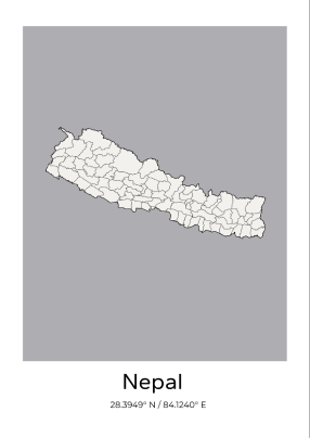 Nepal Poster |  Gray