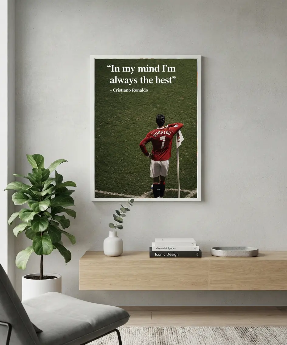Cristiano Ronaldo "In My Mind I'm Always The Best" mockup