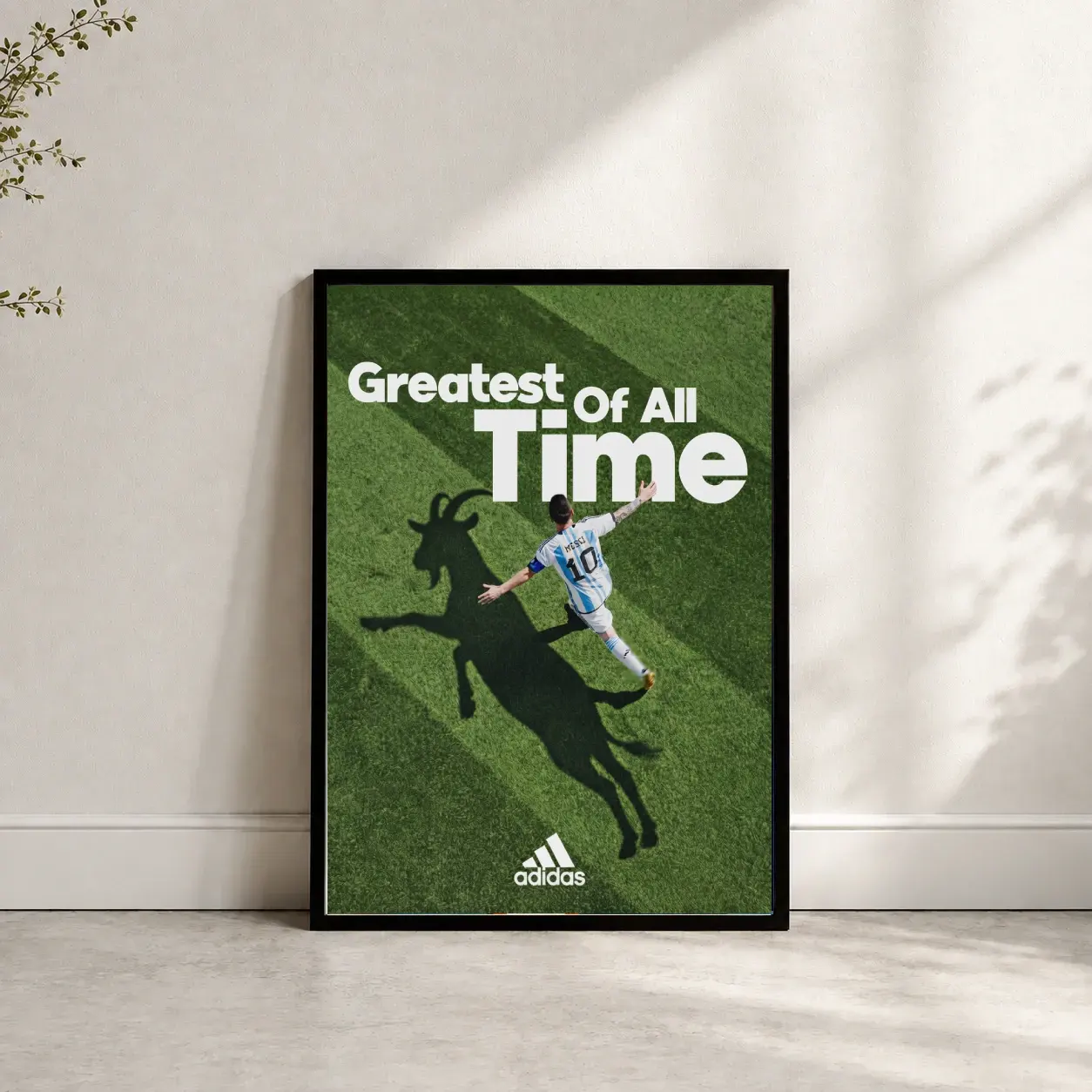messi goat poster mockup