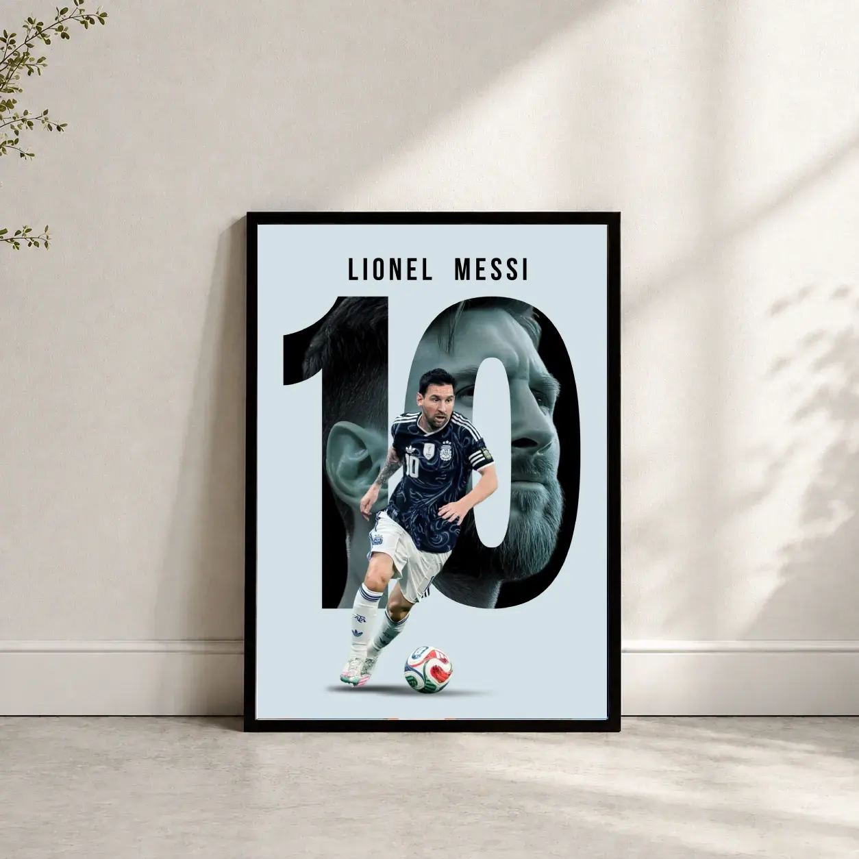 messi argentina 10 poster mockup