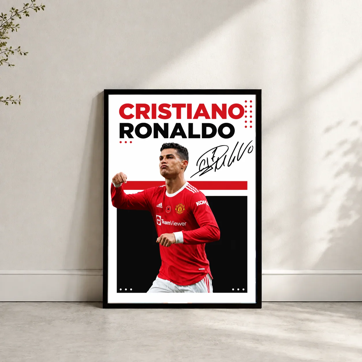 Cristiano Ronaldo Manchester United Signature Poster Mockup