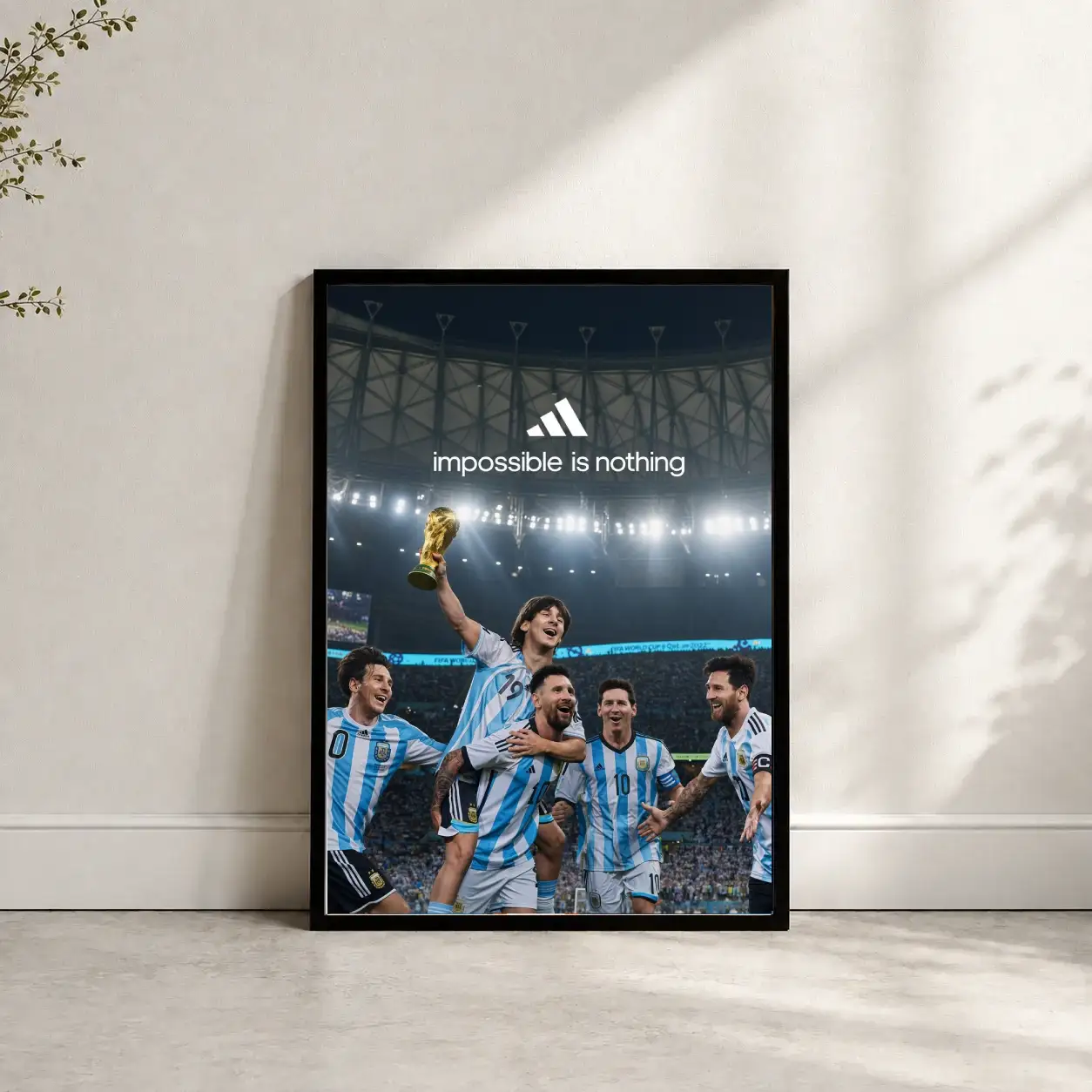 messi impossible is nothing poster mockup