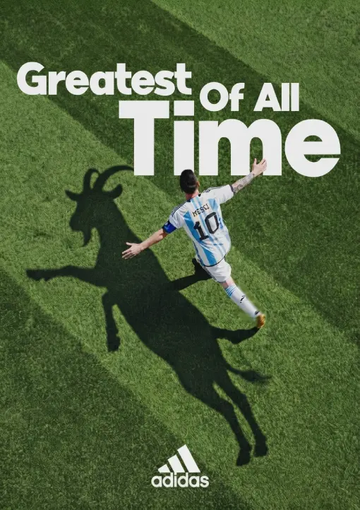 messi goat poster