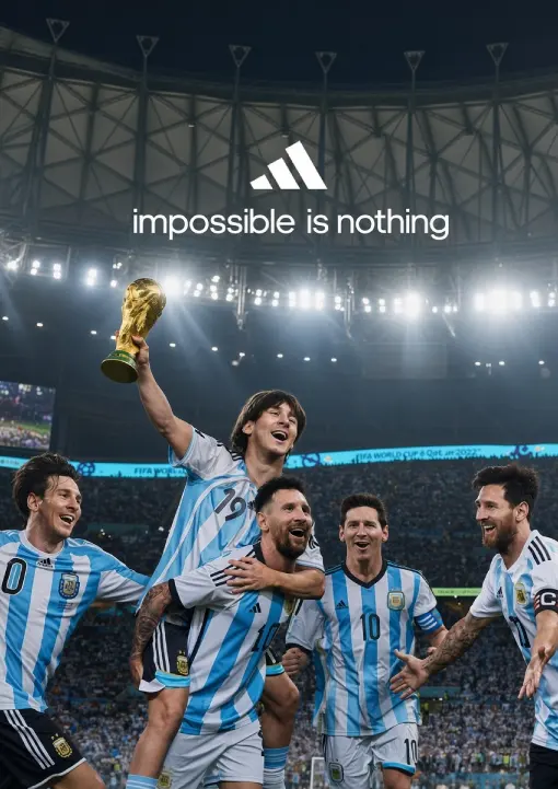messi impossible is nothing poster